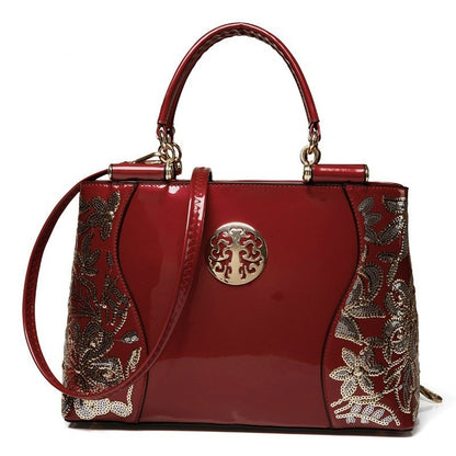 Women's patent leather bag
