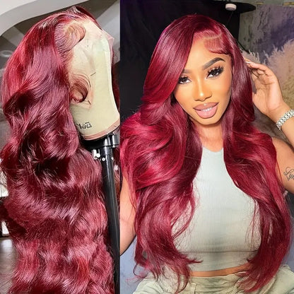 Wine Red Wig Hot Sale Front Lace