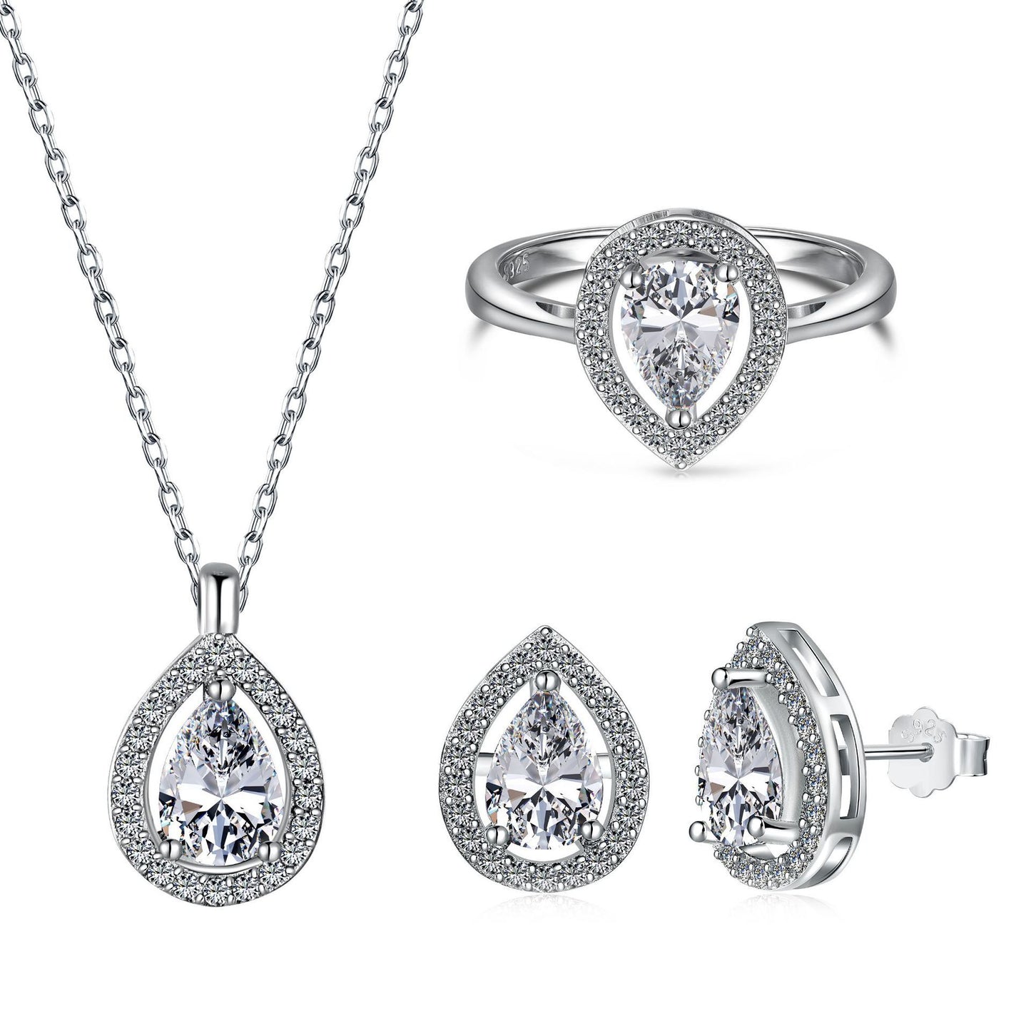 S925 Sterling Silver Jewelry Set