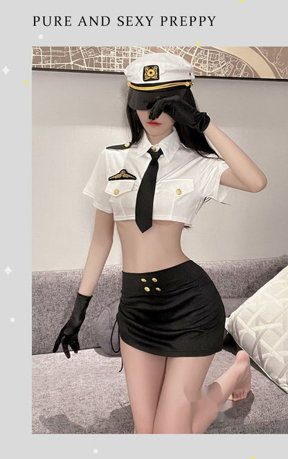 Ultra Short Shirt Sheath Pleated Slim-fit Short Skirt Business Wear Uniform Suit