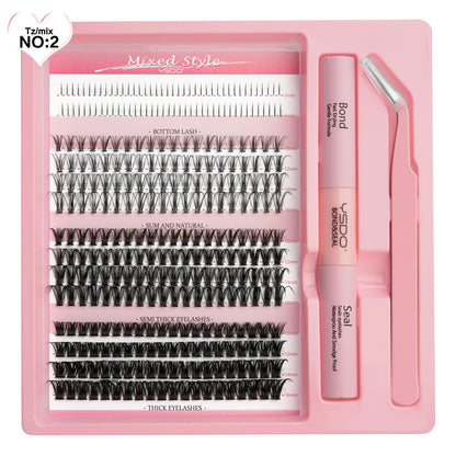 DIY Single False Eyelashes MIX Thick Natural Eyelash