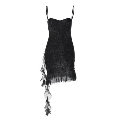 Women's Fashion Ribbon Slim Strap Dress