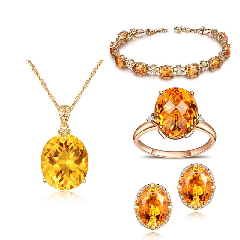 Full Of Drill Low Luxury Earrings Mosanite Bracelet Jewelry Set