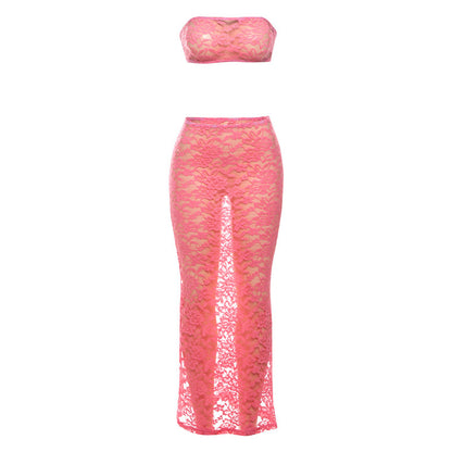 High Waist Hollow-out Skirt Suit Women