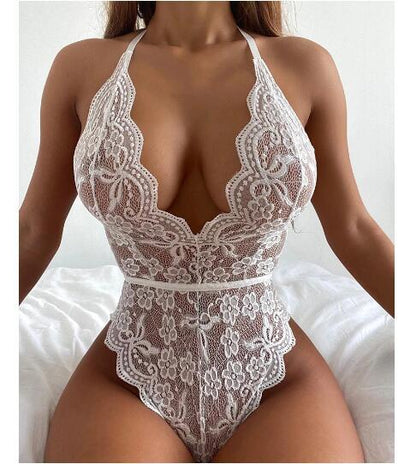 Bodysuit One Piece Black V-neck Lingerie