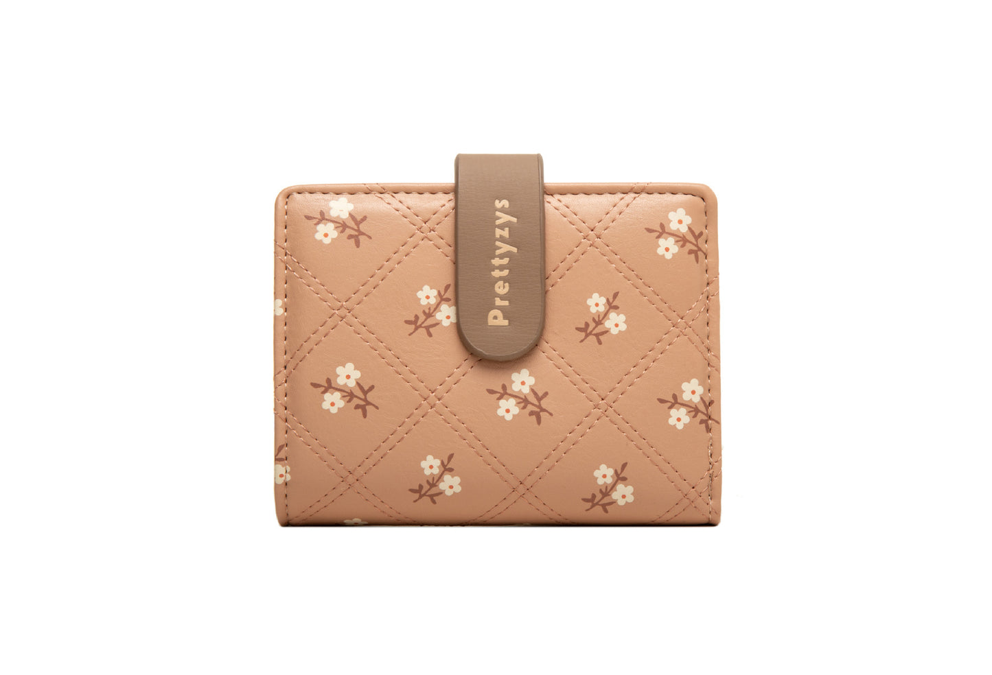 Women's Soft Printed Buckle Folding Small Wallet Multiple Card Slots Integrated Card Holder