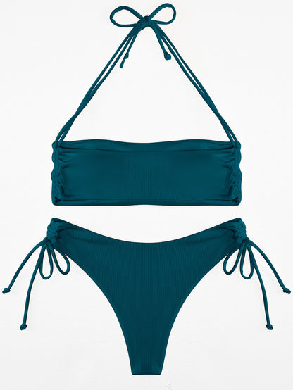 Bikini Solid Color Sexy Women's Swimsuit