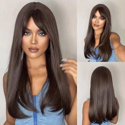 Eight Character Bangs Medium Length Fashionable Temperament Wig Headwear