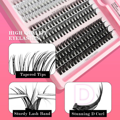 DIY Single False Eyelashes MIX Thick Natural Eyelash