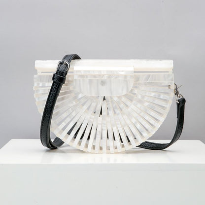 New Women's Hollow Hand Holding Diagonal Fashion Bamboo Basket Bag