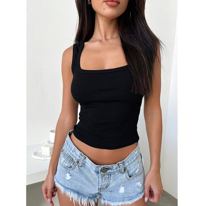 Summer Sexy U Collar Vest Top T-shirt For Women