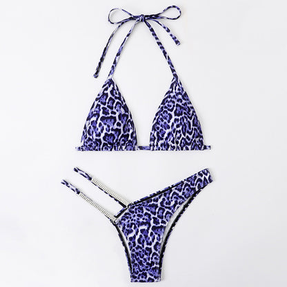 Leopard Print Bikini European And American Sexy Split
